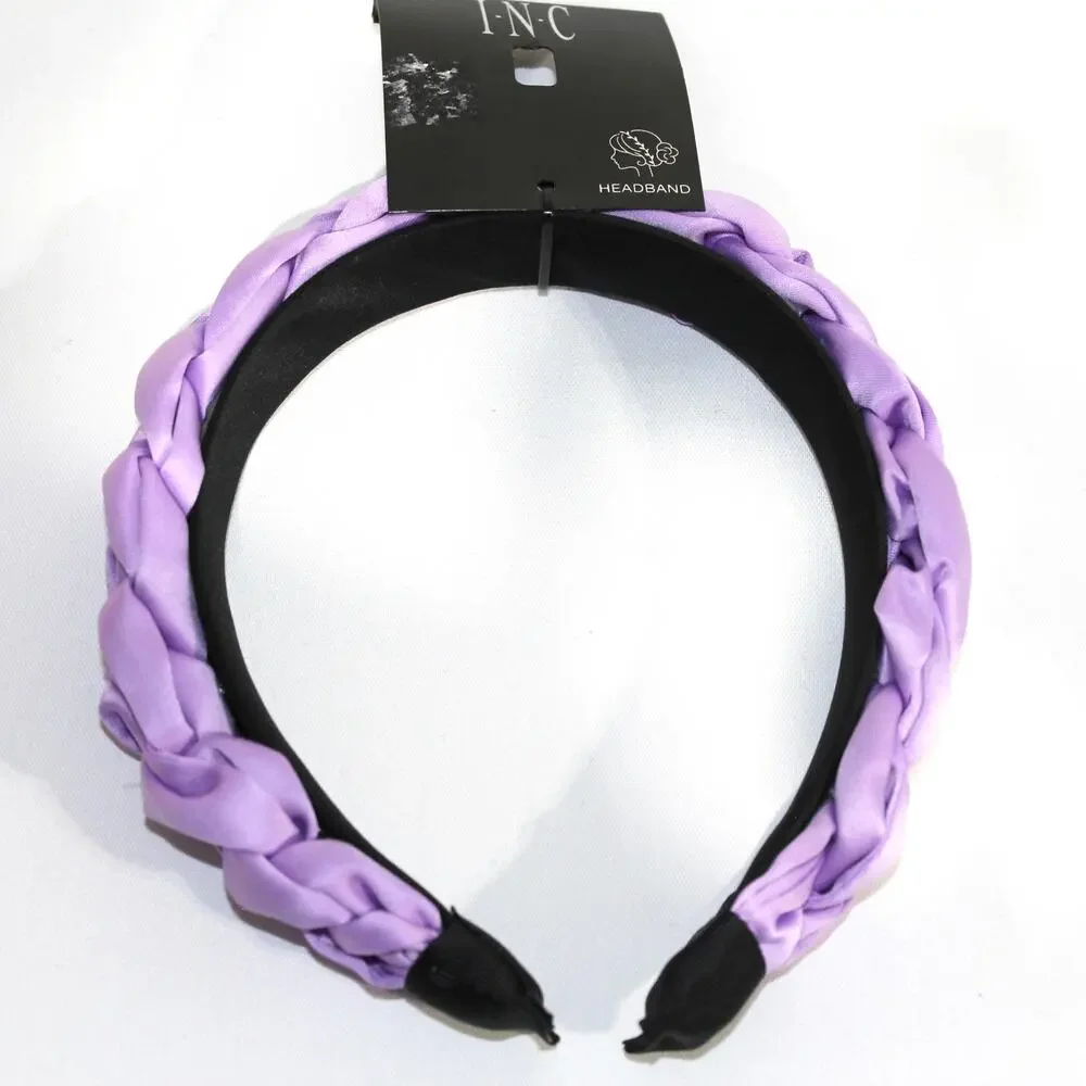 INC Purple Braided Fabric Headband NWT